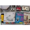 Image 2 : Lot of Misc (Blood Sugar Tester, Flashlight, Pins, Metal Containers, Kitchen Scale