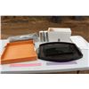 Image 2 : Lot of Misc Platters, Bins, Kitchen Items