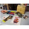Image 1 : Bag Full of Vintage Postcards And a Box Full Of 45 Records With Misc.