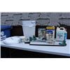 Image 1 : Lot of Misc Outdoor/Indoor Product (Garbage Cans, Toilet Snake, Paint Thinner, Grabbers)