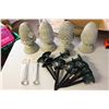 Image 1 : Box of Misc Yard Decor and Iced Tea Spoons