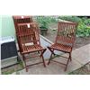 Image 1 : Set of (4) Folding Wooden Chairs