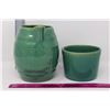 Image 4 : Vintage Green Medalta Pitcher & Refrigerator Jar