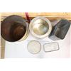 Image 2 : Metal Containers (2) and a Latex Concrete Pail