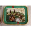 Image 2 : Lot of Misc Trays and (1) Copper Pot (1 Coca Cola Tray)