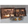 Image 2 : Decorative Wall Hangings (2) w/Kids Beaded Moccasins