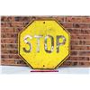 Image 1 : Yellow Metal Stop Sign
