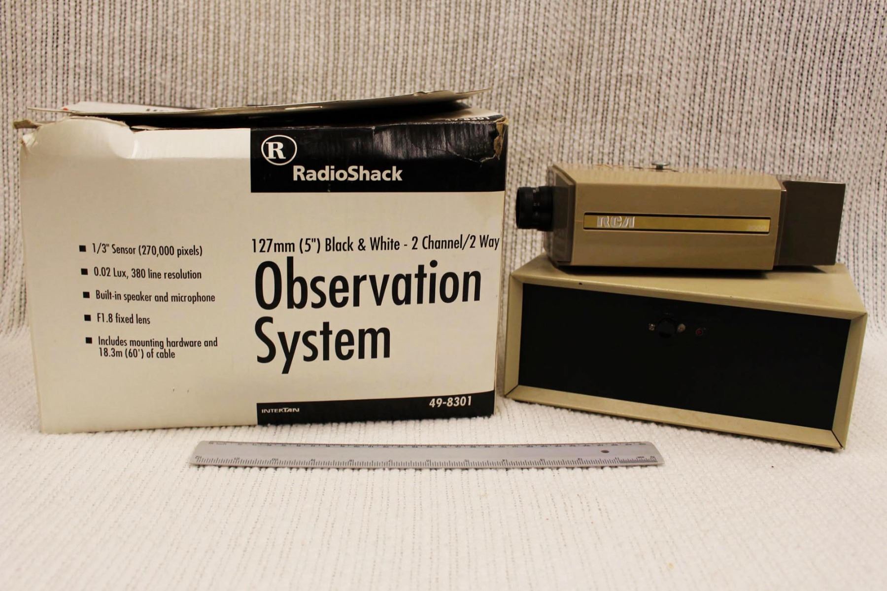 Vintage Radioshack Observation System and RCA Security Camera