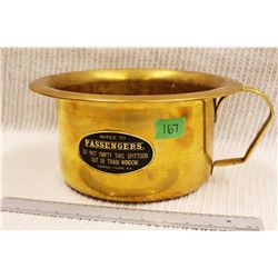 Vintage Canadian Pacific Railway Metal Spittoon