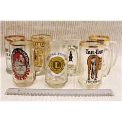 (7) Glass Beer Mugs