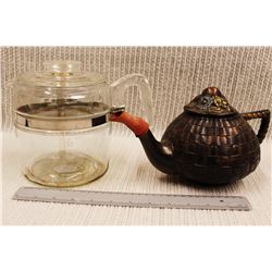 Vintage Pyrex Glass Coffee and Tea Pot