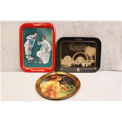 (3) Vintage Coca Cola Trays