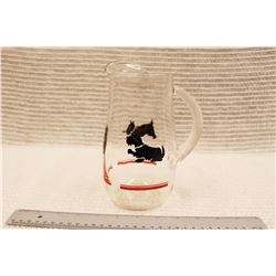 Scottie Dog Glass Pitcher