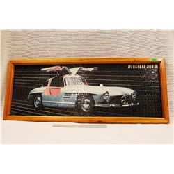 Mercedes 300 SL Framed Puzzle (41.5"x 16") and Ferrari F40 Framed Puzzle (41"x 16.5")