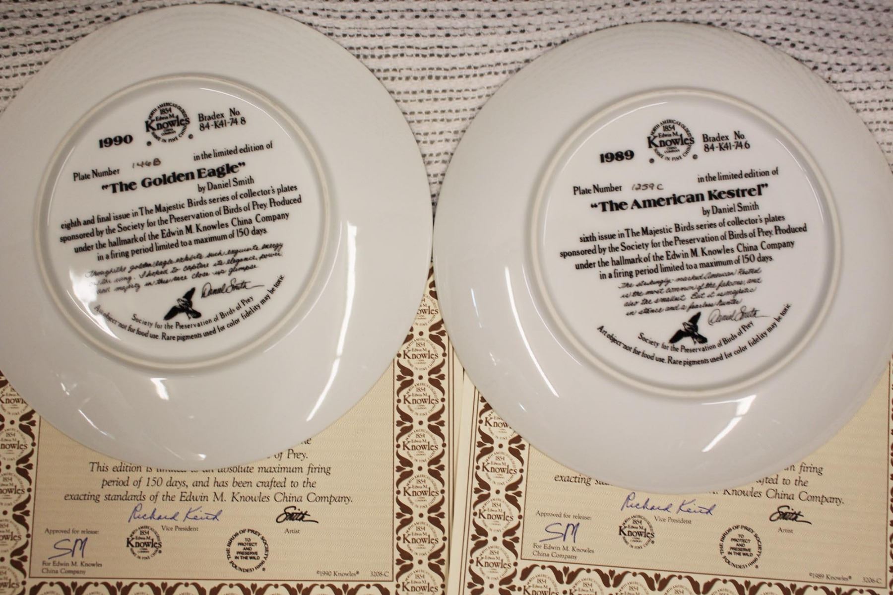 Edwin M Knowles China Company Collector s Plate Set The Majestic Birds edwin-m-knowles-china-company-collector-s-plate-set-the-majestic-birds