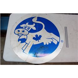 Metal Dairy Milk Sign DS, 30"