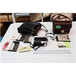 Vintage Kodak M22 Instamatic And Kodak Ektra 1 Camera W/ Misc Cases