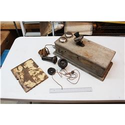 Vintage Wall Box Phone and Parts
