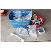 Image 1 : Tub Full of Building Materials (Door Knobs, Hinges, Screws, etc)