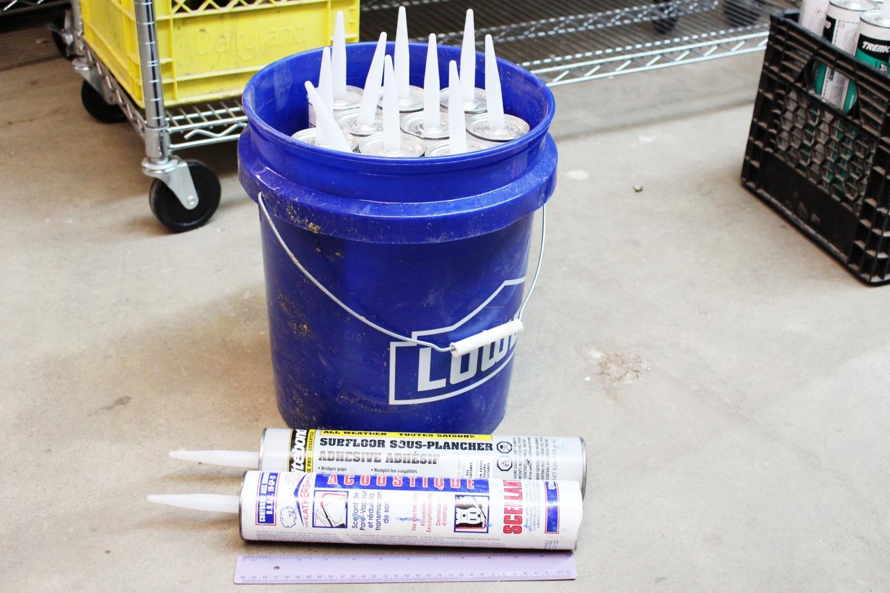 Lowes Bucket Of Acoustic Sealant 825ml And Subfloor Adhesive