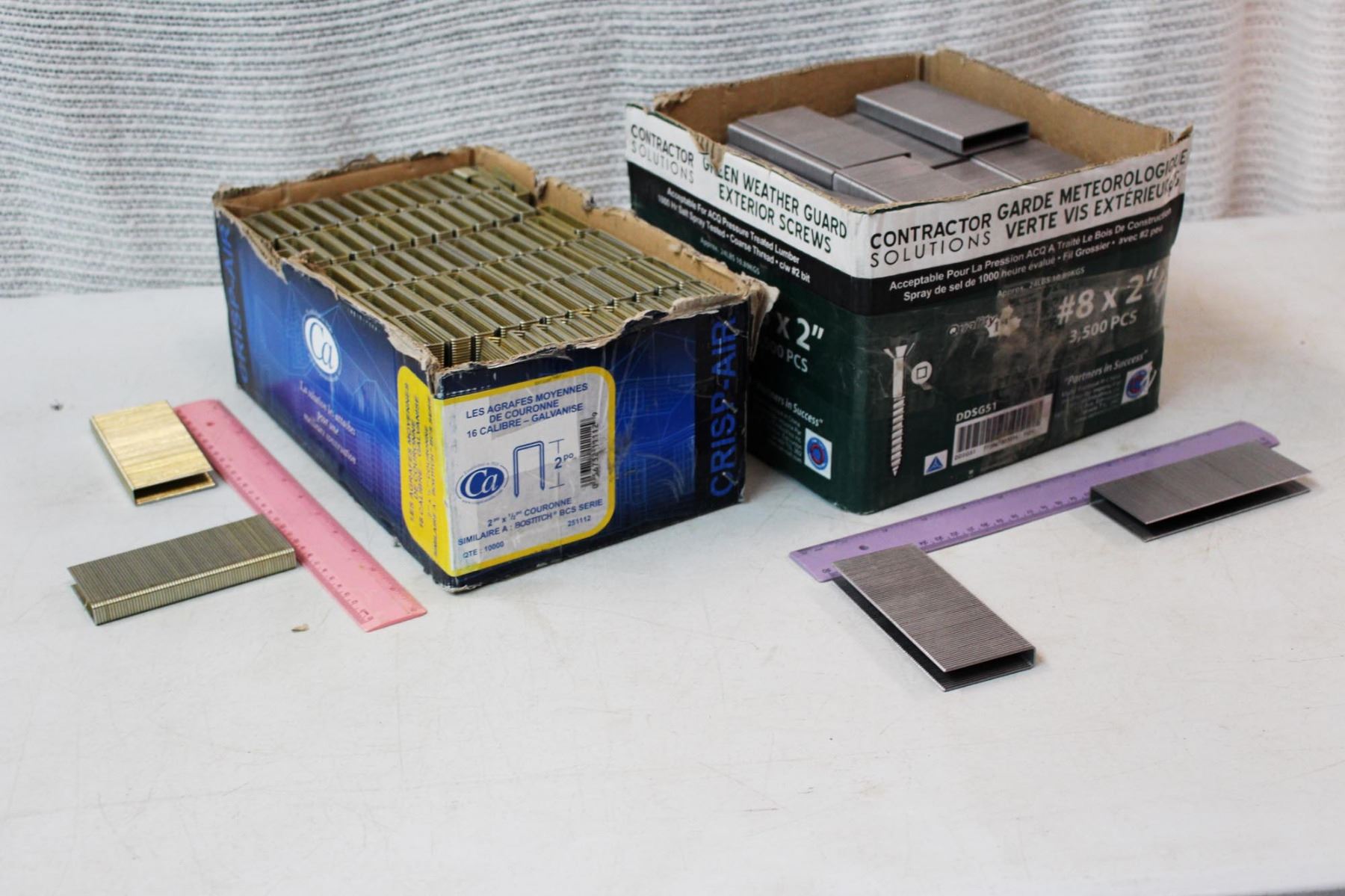 Box 2 PO x 1/2PO 16 Caliber BCS Series Staples W/ Simmilar Box of Staples