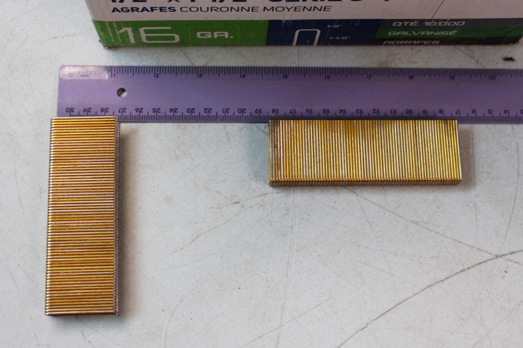 1/2"X11/2" Galvanized Staples and 12mmX38mm Leg BCS Style Medium Crown