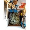 Image 1 : Box Full Of Tools (Clamps, Rope, Saws, Etc)