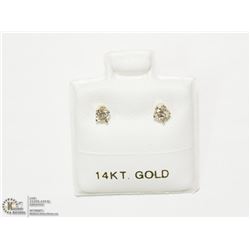 6) 14KT GOLD DIAMOND EARRINGS