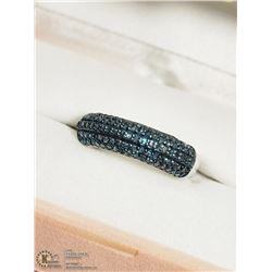 7) SILVER BLUE DIAMOND RING