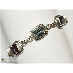 10) SILVER MYSTIQUE TOPAZ BRACELET