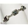 Image 1 : 10) SILVER MYSTIQUE TOPAZ BRACELET