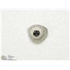 Image 1 : 11) SILVER CUBIC ZIRCONIA MENS RING