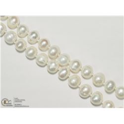 14) SILVER CLASP FRESHWATER PEARL NECKLACE