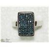 Image 1 : 16) SILVER BLUE DIAMOND RING
