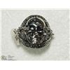 Image 1 : 17) STAINLESS STEEL SKULL & CHAIN MENS RING