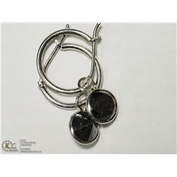 21) 14KT WHITE GOLD ENHANCED DIAMONDS EARRINGS