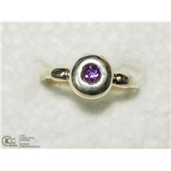 23) STERLING SILVER GENUINE AMETHYST RING