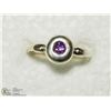Image 1 : 23) STERLING SILVER GENUINE AMETHYST RING
