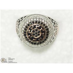 25) SILVER CUBIC ZIRCONIA MENS RING