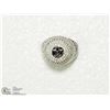 Image 1 : 30) SILVER CUBIC ZIRCONIA MENS RING