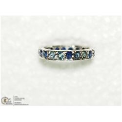 32) SILVER APPROX. 24 SAPPHIRES RING