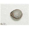 Image 1 : 38) SILVER CUBIC ZIRCONIA MENS RING