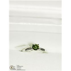 50) 10KT GOLD GREEN DIAMOND RING