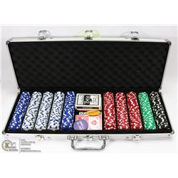 LARGE POKER SET COMPLETE WITH CASE -