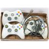 Image 1 : LOT OF 3 XBOX CONTROLLERS & HEADSET