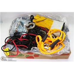 MOVING BLANKET, TOW ROPE, CARGO NET, CLEVICE &