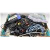 Image 1 : EXTRA LARGE FLAT OF ASSORTED CABLES, INCL