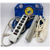 Image 1 : 3 POWER BAR/SURGE PROTECTORS, 2 EXTENSION CORDS