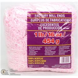 1LB BAG OF 100% ACRYLIC YARN BABY PINK & WHITE