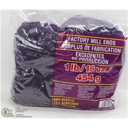 1LB BAG OF 100% ACRYLIC YARN DARK PURPLE